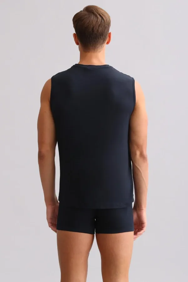 Mısırlı BAMBU ZEUS LUXURY Regular Fit Bisiklet Yaka Sporcu Atlet / T-Shirt Lacivert