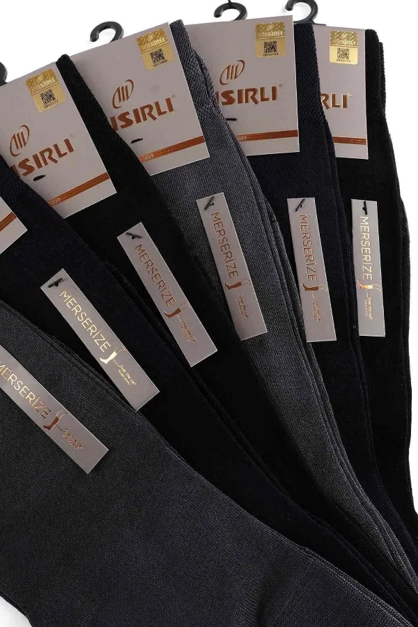 Mısırlı Erkek Merserize Kutulu 6 Çift Uzun Çorap Çok Renkli