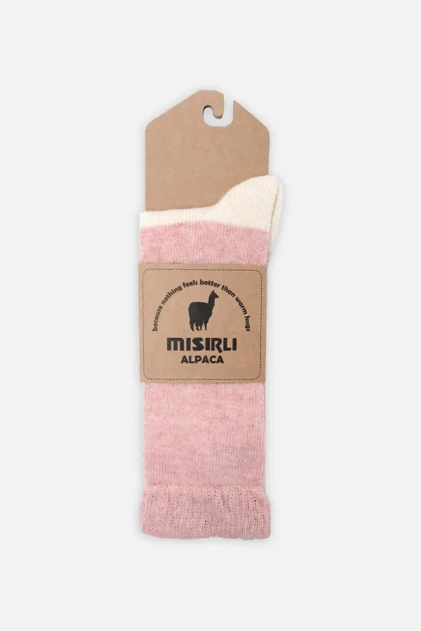 Chaussettes simples en laine d'alpaga rose pour homme, d'origine égyptienne