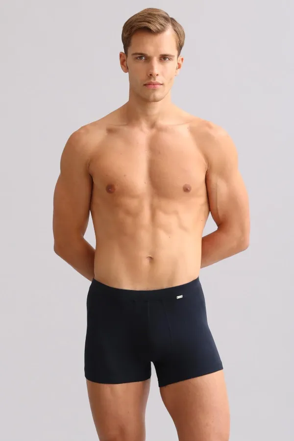 Mısırlı BAMBU ZEUS LUXURY Regular Fit Metal Armalı Boxer Lacivert