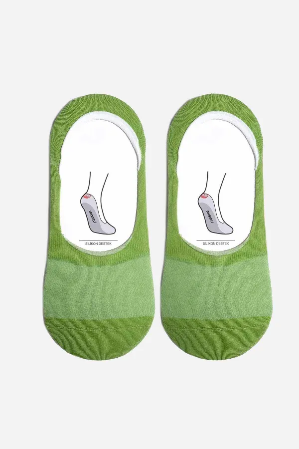 Mısırlı Women's Bamboo Single Summer Ballet Socks Green