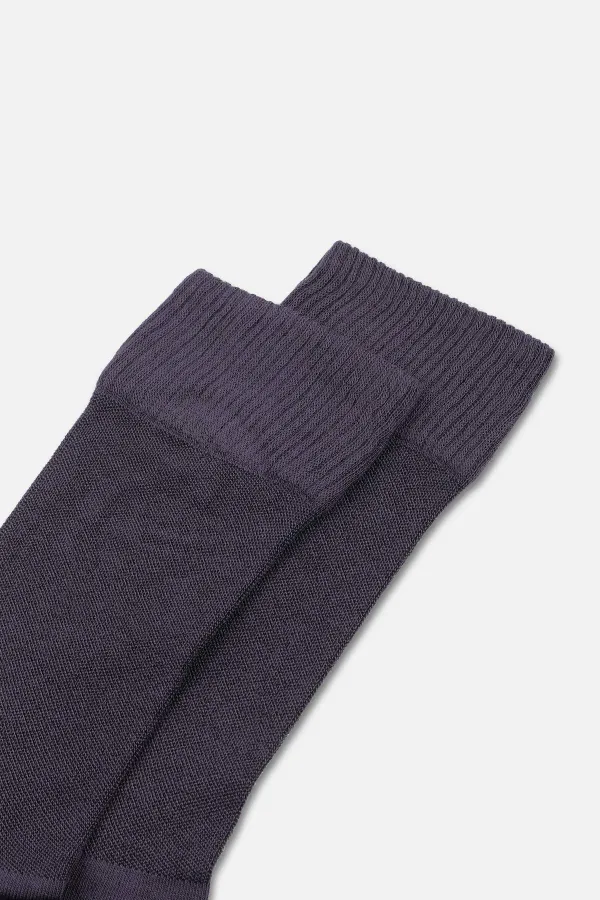 Mısırlı Erkek Modal Tekli DİABETİKER Lastiksiz Uzun Soket Çorap Füme