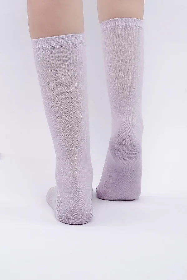 Mısırlı Kadın Modal Kaşmir Tekli Soket Çorap Lila