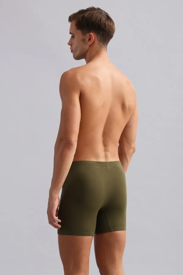 Mısırlı BAMBOO ZEUS Regular Fit Long Boxer Dark Khaki