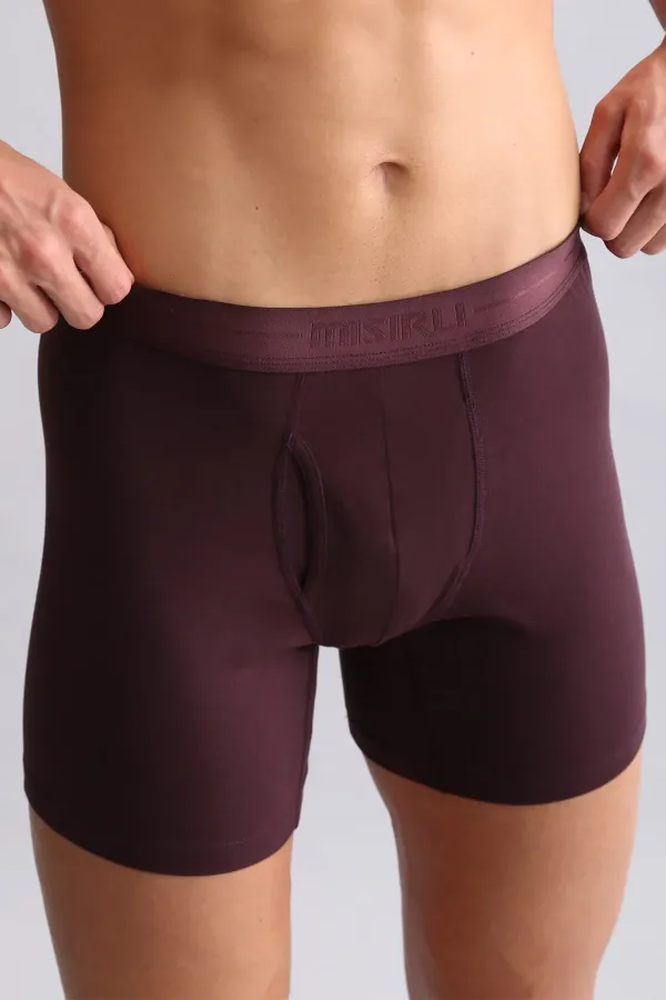 Mısırlı ORGANIC Cotton SPARTACUS PLUS PERFORMANCE Long Boxer Shorts, Purple