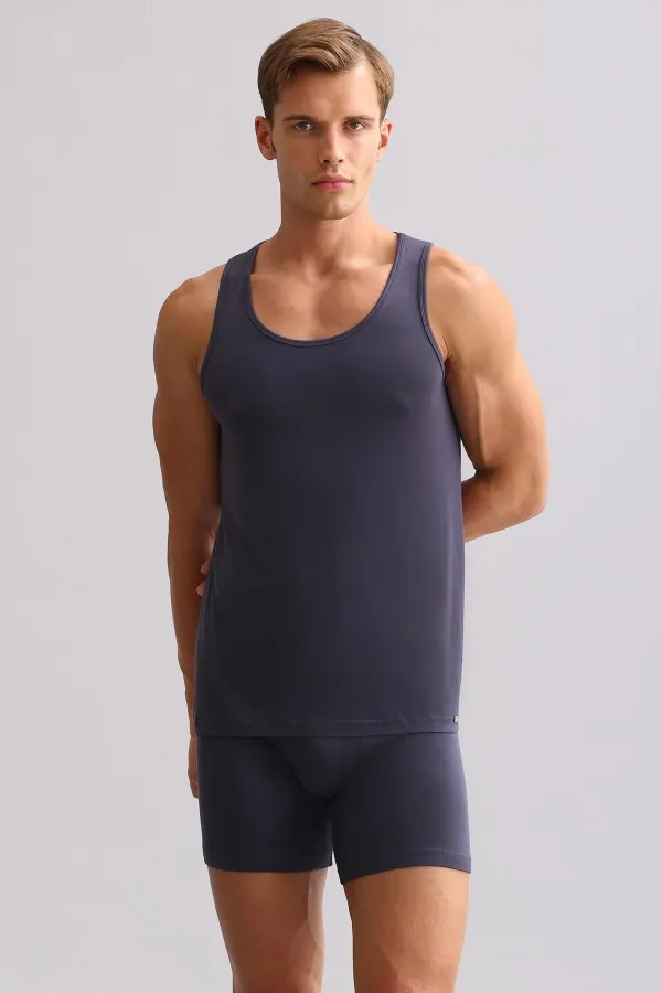 Débardeur basique coupe classique anthracite de la marque Egyptian BAMBOO ZEUS LUXURY