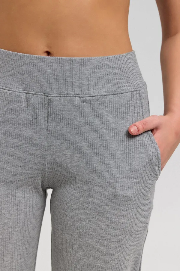 Mısırlı Kadın Kaşkorse Jogger Pantolon Gri Melanj