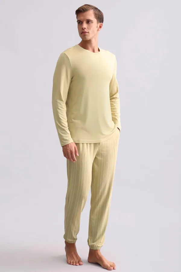 Sweat-shirt égyptien pour homme en bambou vert sauge