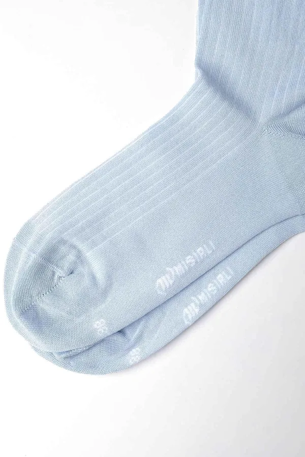 Mısırlı Kadın Merserize Tekli Soket Çorap Açık Mavi
