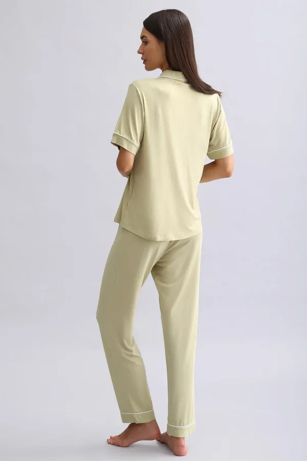 Mısırlı Kadın Modal Pijama Alt Adaçayı Yeşili