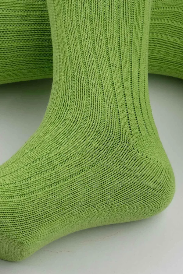 Mısırlı Unisex Pamuklu Bio Cotton Kışlık Soket Çorap Yeşil