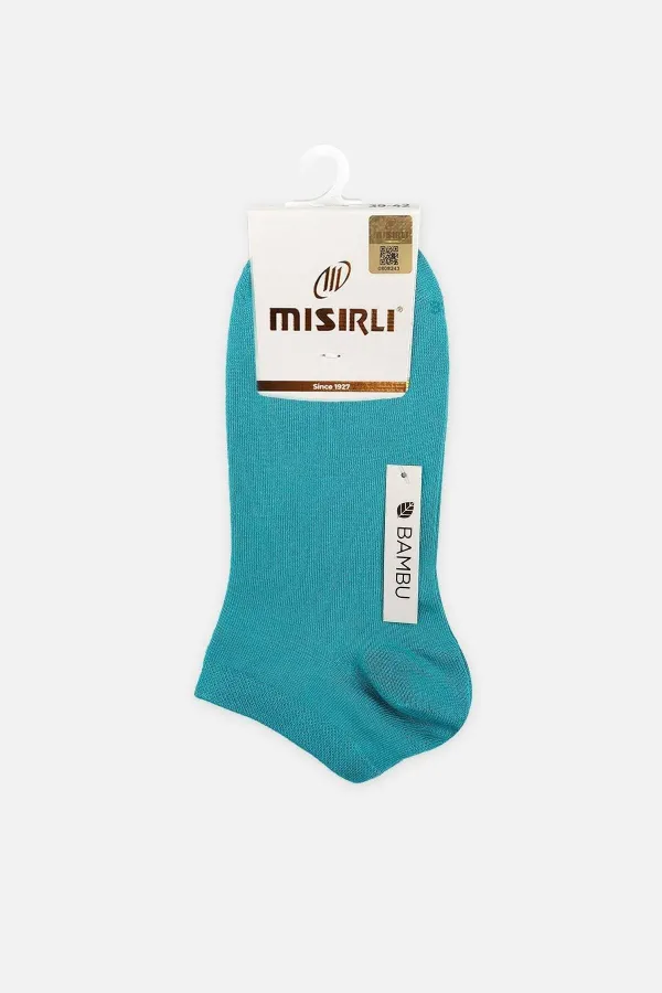 Mısırlı Kadın Bambu Tekli Yazlık Patik Çorap Mavi