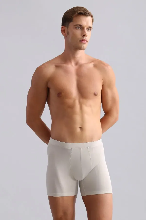 Mısırlı BAMBOO ZEUS Regular Fit Long Boxer Earth Beige