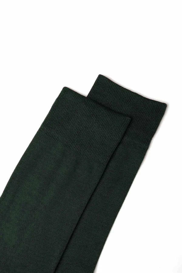 Mısırlı Men's Mercerized Single Super Thin Sock Green