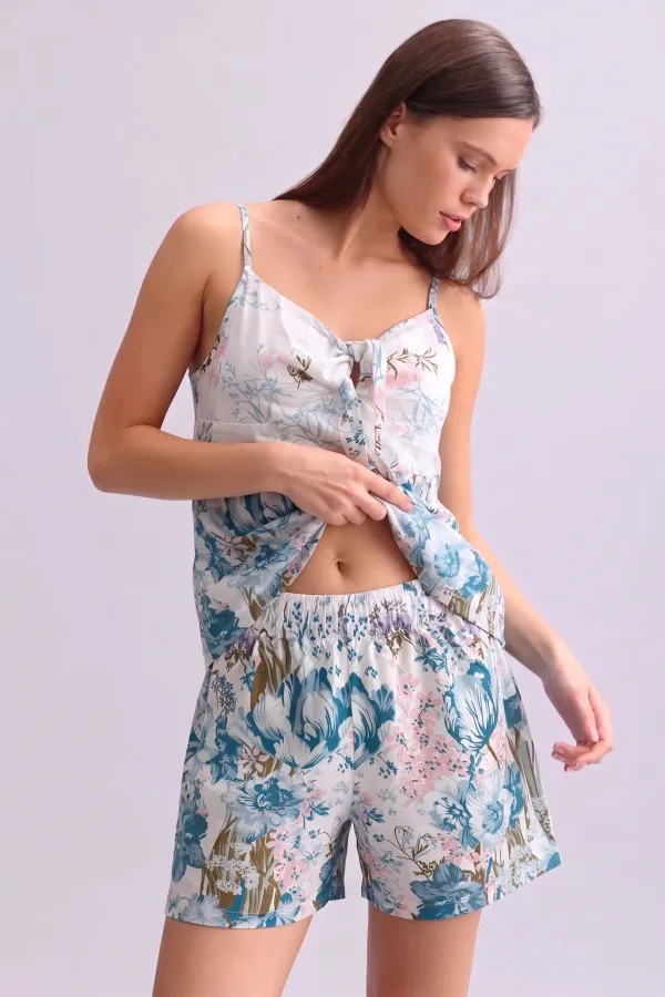 Mısırlı Kadın Dokuma Atlet Bağlamalı Mavi