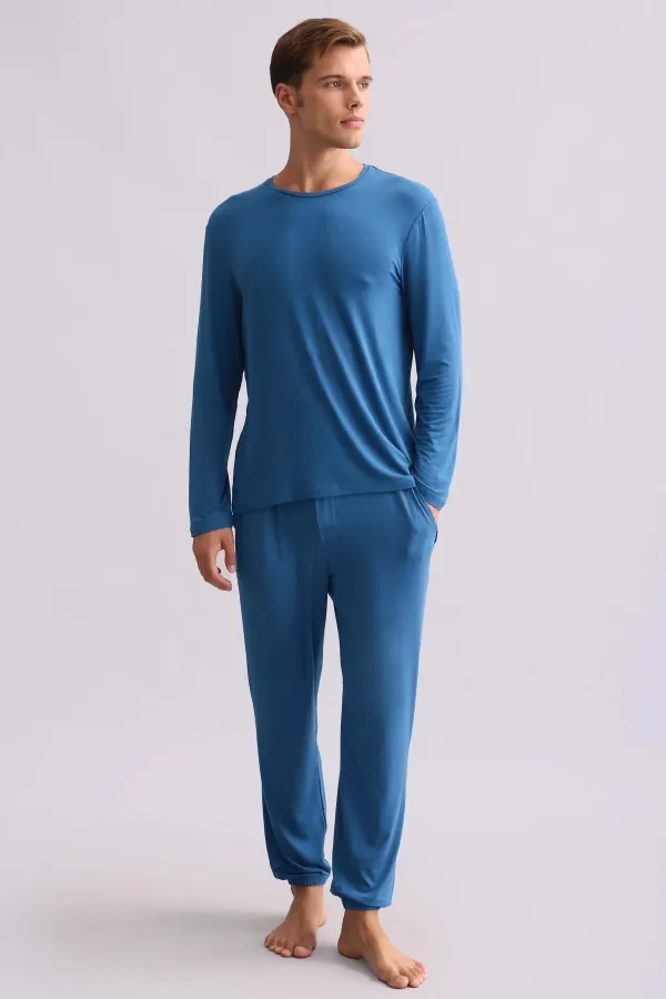 Mısırlı Erkek Modal Sweatshirt Koyu Lacivert