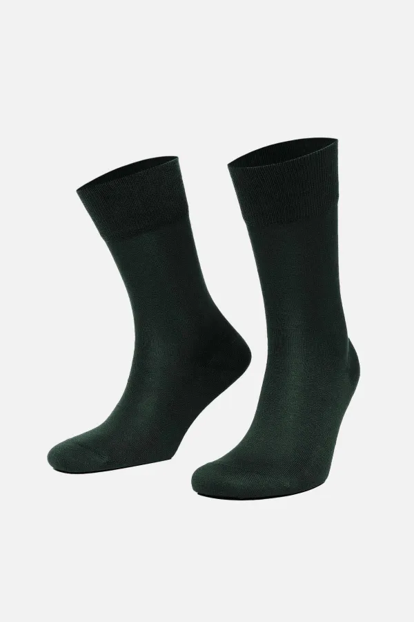 Mısırlı Men's Mercerized Single Super Thin Sock Green
