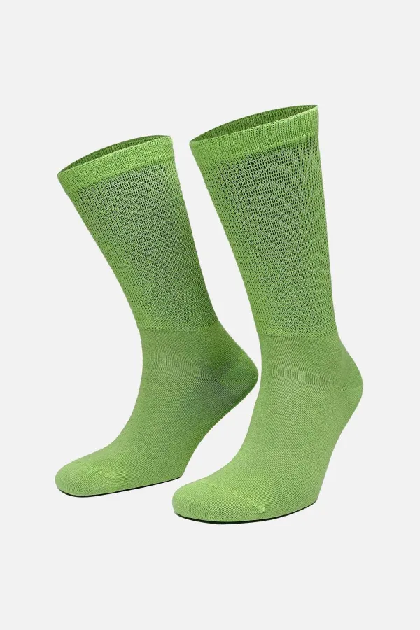 Chaussettes pour homme à douille unique argentée 10 % vertes