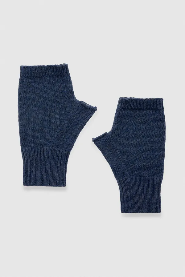 Unisex Yün Bere Eldiven Takımı - Milda Lacivert