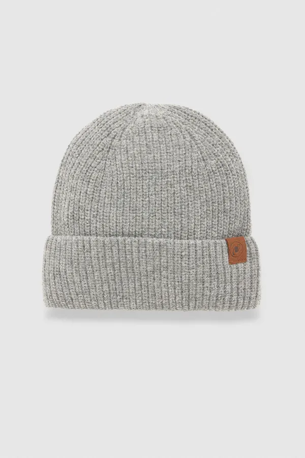 Unisex Wool Beanie and Glove Set - Milda Grey