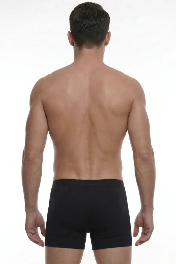 Boxer long Silverman Silver pour homme, couleur noire, style égyptien.