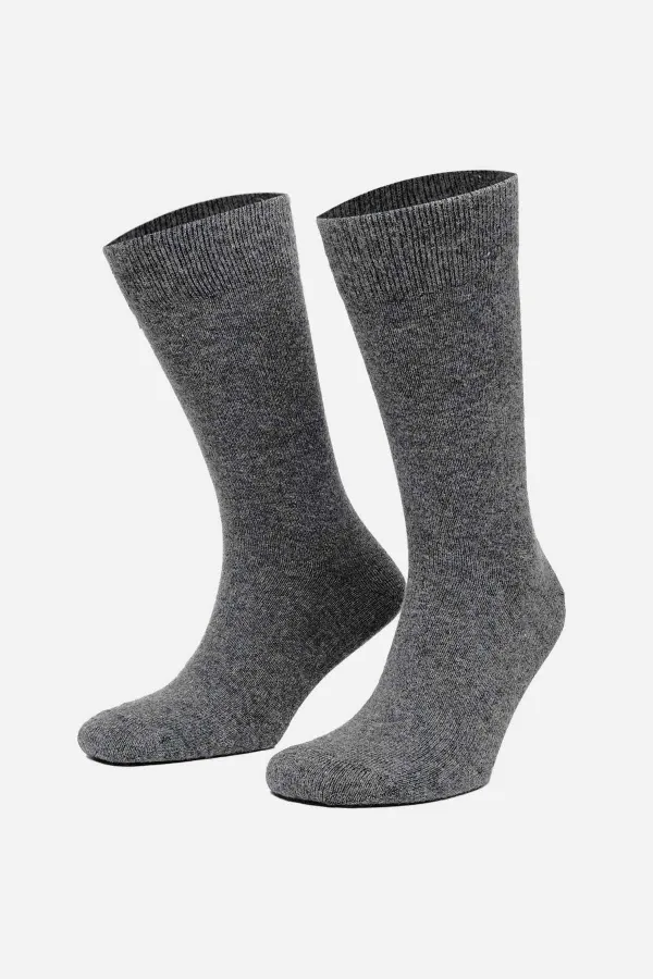 Mısırlı Erkek Koyun Yünü Tekli Soket Çorap Füme