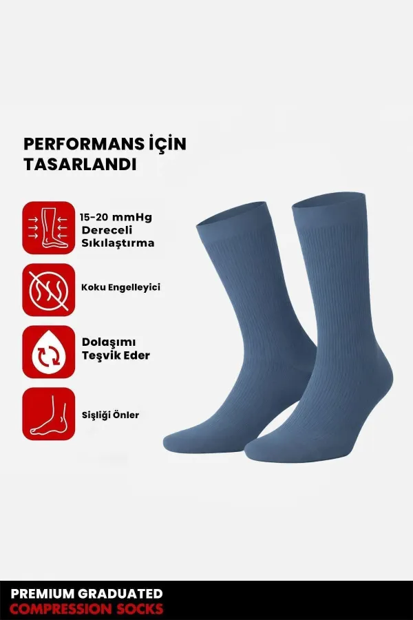 Egyptian Unisex Bamboo Flight and Pilot Socks with Special Tightening Technology, Navy Blue Egyptian Unisex Bamboo Flight and Pilot Socks with Special Tightening Technology, Navy Blue