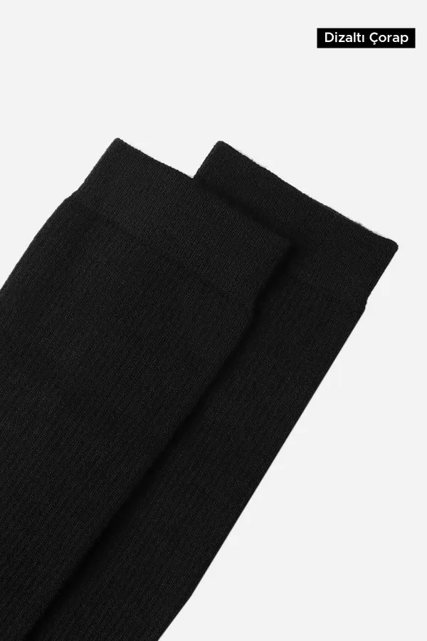 Mısırlı Unisex Merino Yününden, Özel Sıkılaştırıcı Teknolojiyle Uçuş Ve Pilot Çorabı Siyah