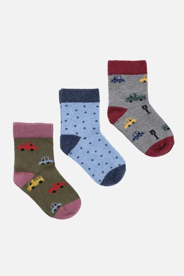 Chaussettes égyptiennes en coton pour hommes, 3 paires, multicolores, pour bébés et enfants