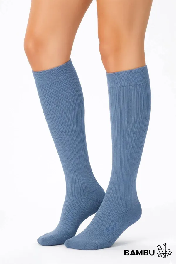 Unisex Bamboo Flight and Pilot Knee-High Socks with Special Strengthening Technology, Navy Blue Unisex Bamboo Flight and Pilot Knee-High Socks with Special Strengthening Technology, Navy Blue