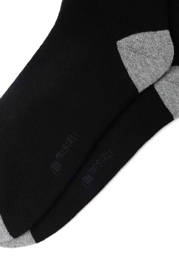 Chaussettes simples en coton éponge pour homme, noires, d'origine égyptienne
