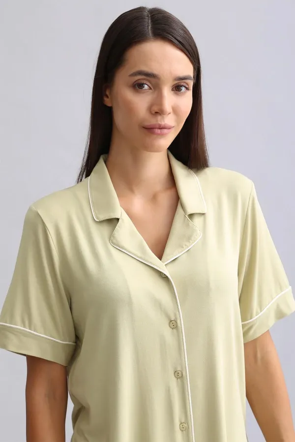 Mısırlı Kadın Modal Pijama Alt Adaçayı Yeşili