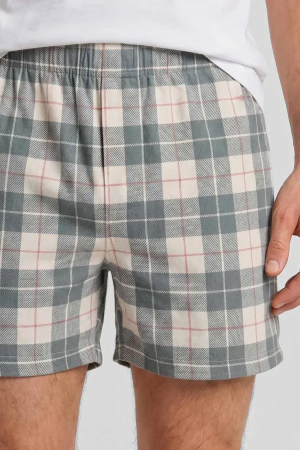 Pyjama court à carreaux pour homme, couleur pétrole, style égyptien Pyjama court à carreaux pour homme, couleur pétrole, style égyptien