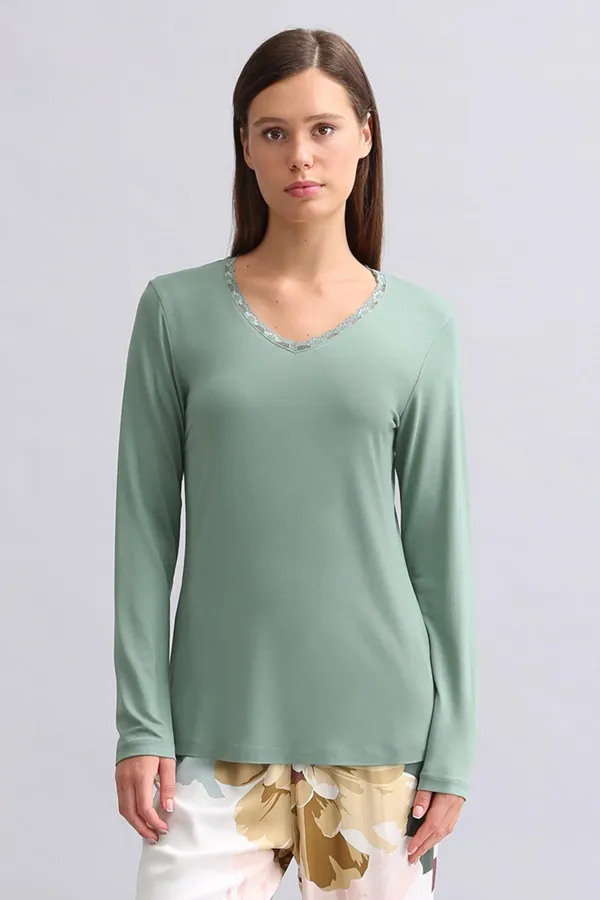 Mısırlı Kadın Bambu Sweatshirt Çağla Yeşili