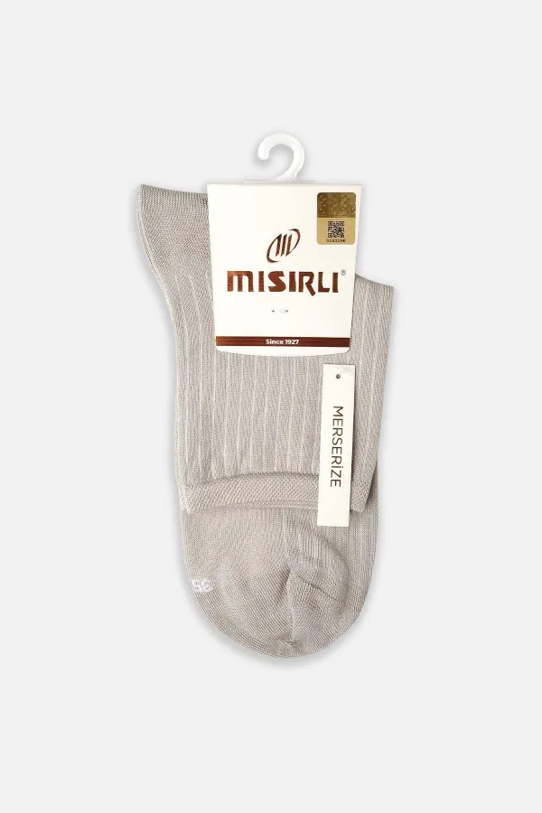 Mısırlı Kadın Merserize Tekli Soket Çorap Açık Gri