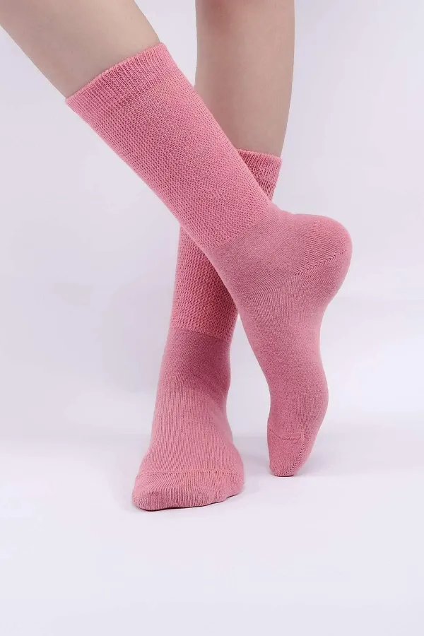 Mısırlı Kadın %10 GÜMÜŞ Madeni İçerikli Soket Çorap Pembe