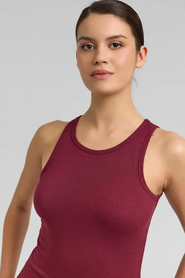 Débardeur camisole pour femme égyptienne, bordeaux