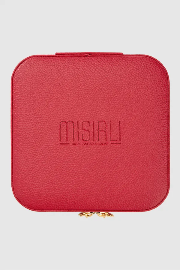 Pochette à bijoux unisexe, rouge