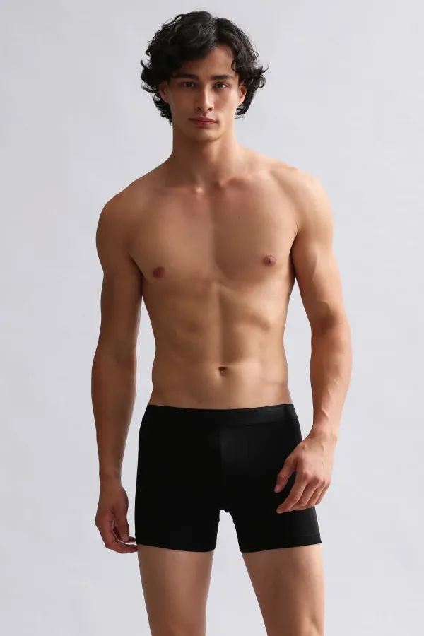 Mısırlı Modal By TENCEL Compact Cotton Classic Boxer Shorts Black