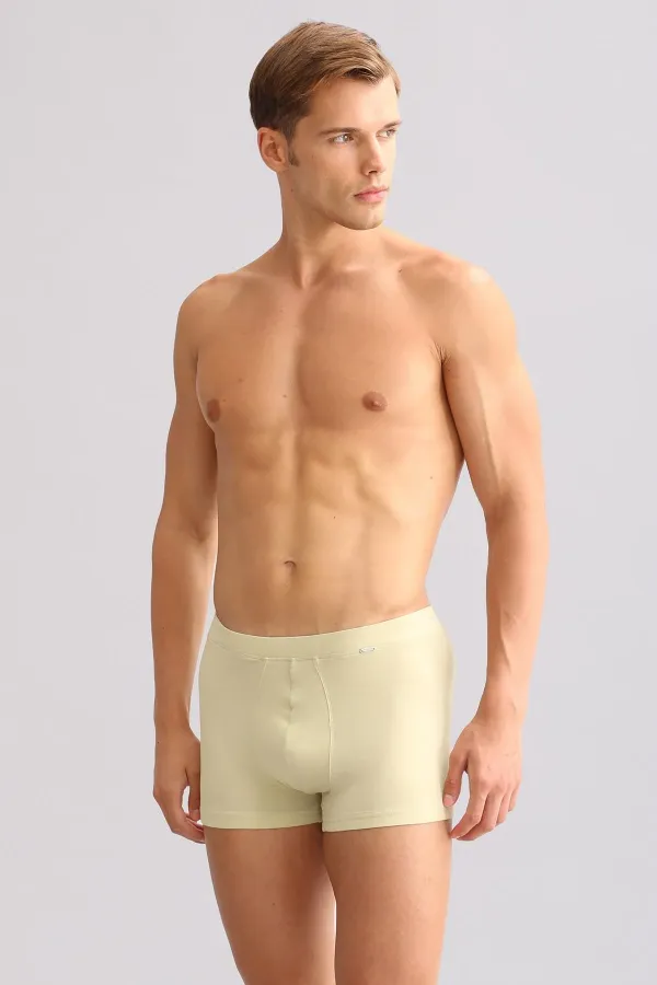 Mısırlı ORGANIC Pamuklu ZEUS LUXURY Regular Fit Metal Armalı Boxer Haki Ada