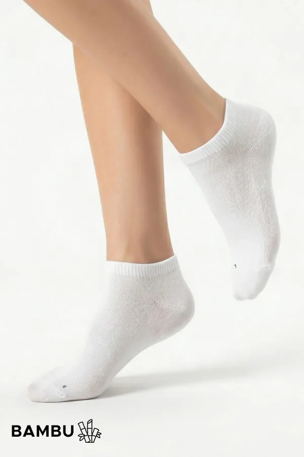 Chaussettes blanches unisexes égyptiennes en bambou, lot de 7.