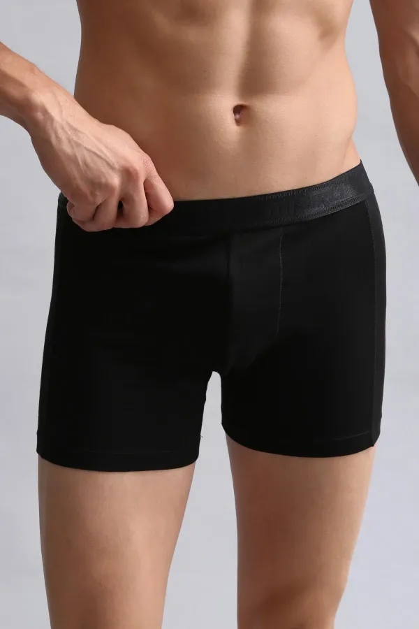 Mısırlı Modal By TENCEL Compact Cotton Classic Boxer Shorts Black
