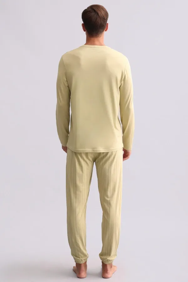 Sweat-shirt égyptien pour homme en bambou vert sauge