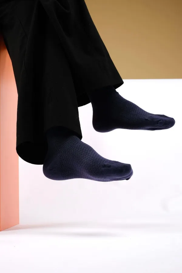 Mısırlı Kadın Bambu Tekli Yazlık Kısa Konç Çorap Lacivert