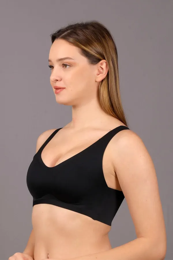 Mısırlı New Bra Desteksiz Hayalet Bralet Sütyen Siyah