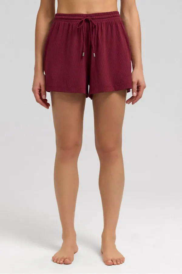 Mısırlı Kaşkorse Şort Bordo