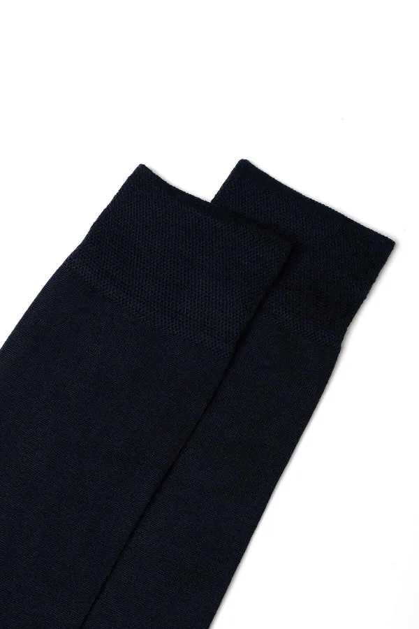 Mısırlı Erkek Merserize Tekli Uzun Çorap Lacivert