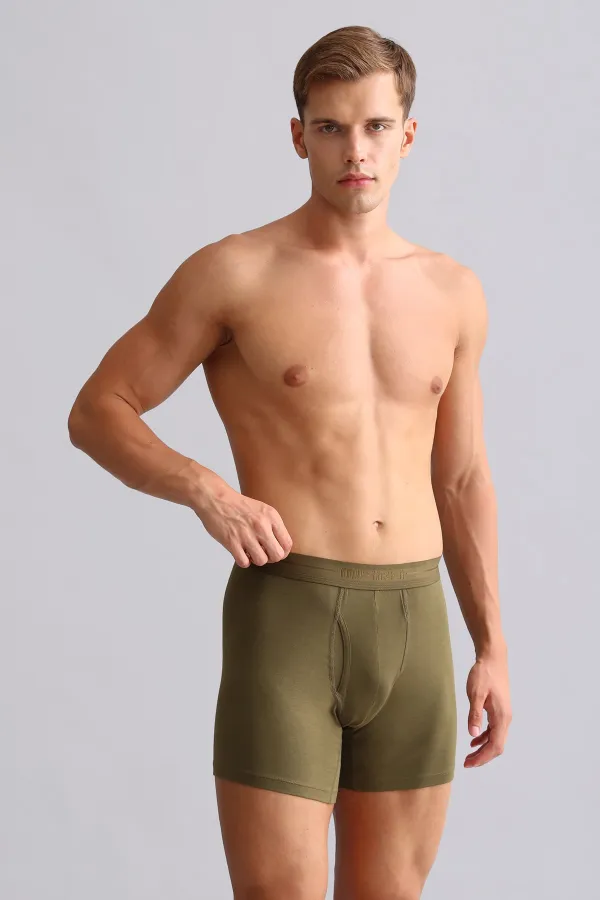 Mısırlı ORGANIC Cotton SPARTACUS PLUS PERFORMANCE Long Boxer Dark Khaki