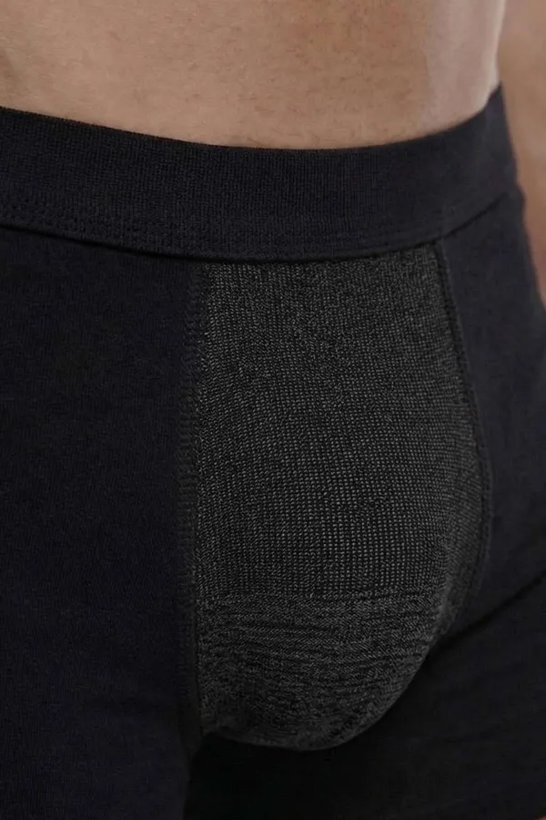 Boxer long Silverman Silver pour homme, couleur noire, style égyptien.