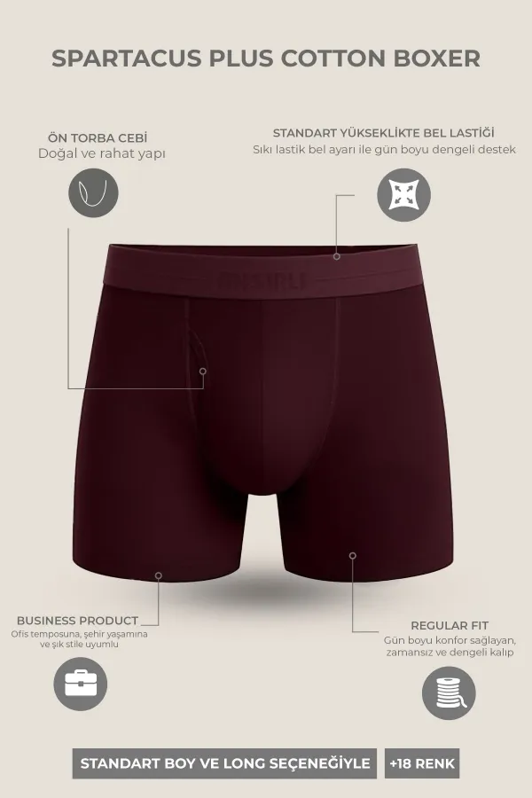 Mısırlı ORGANIC Pamuklu SPARTACUS PLUS PERFORMANCE Boxer Haki